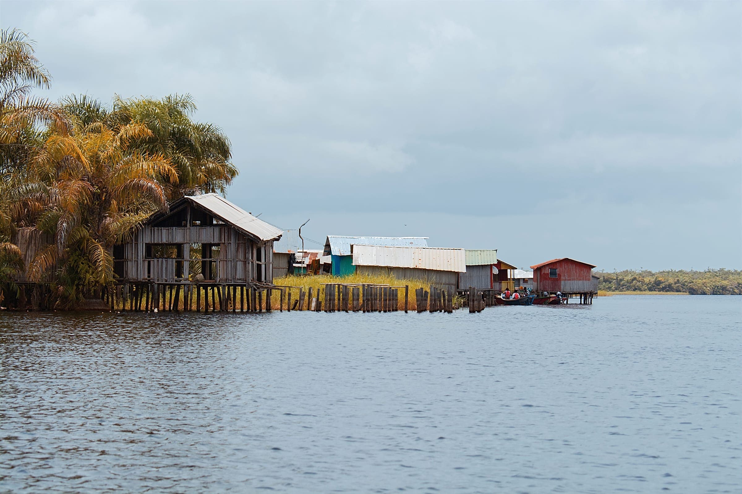 Nzulezu, the village on stilts, is reached by a 45-minute canoe ride